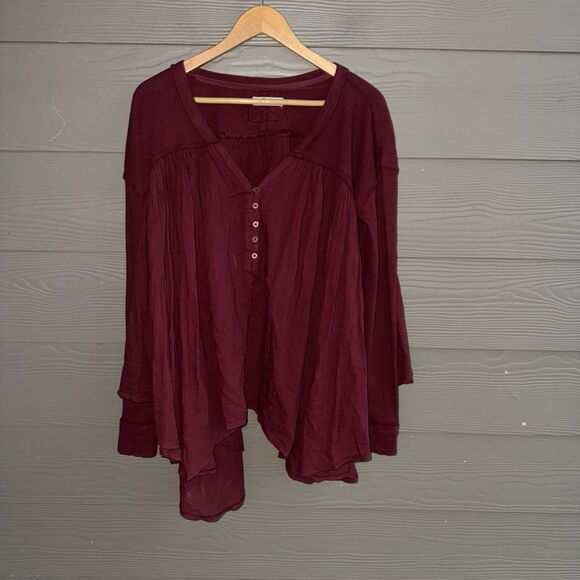 Free People lyrical tunic in mulberry - Picture 2 of 6